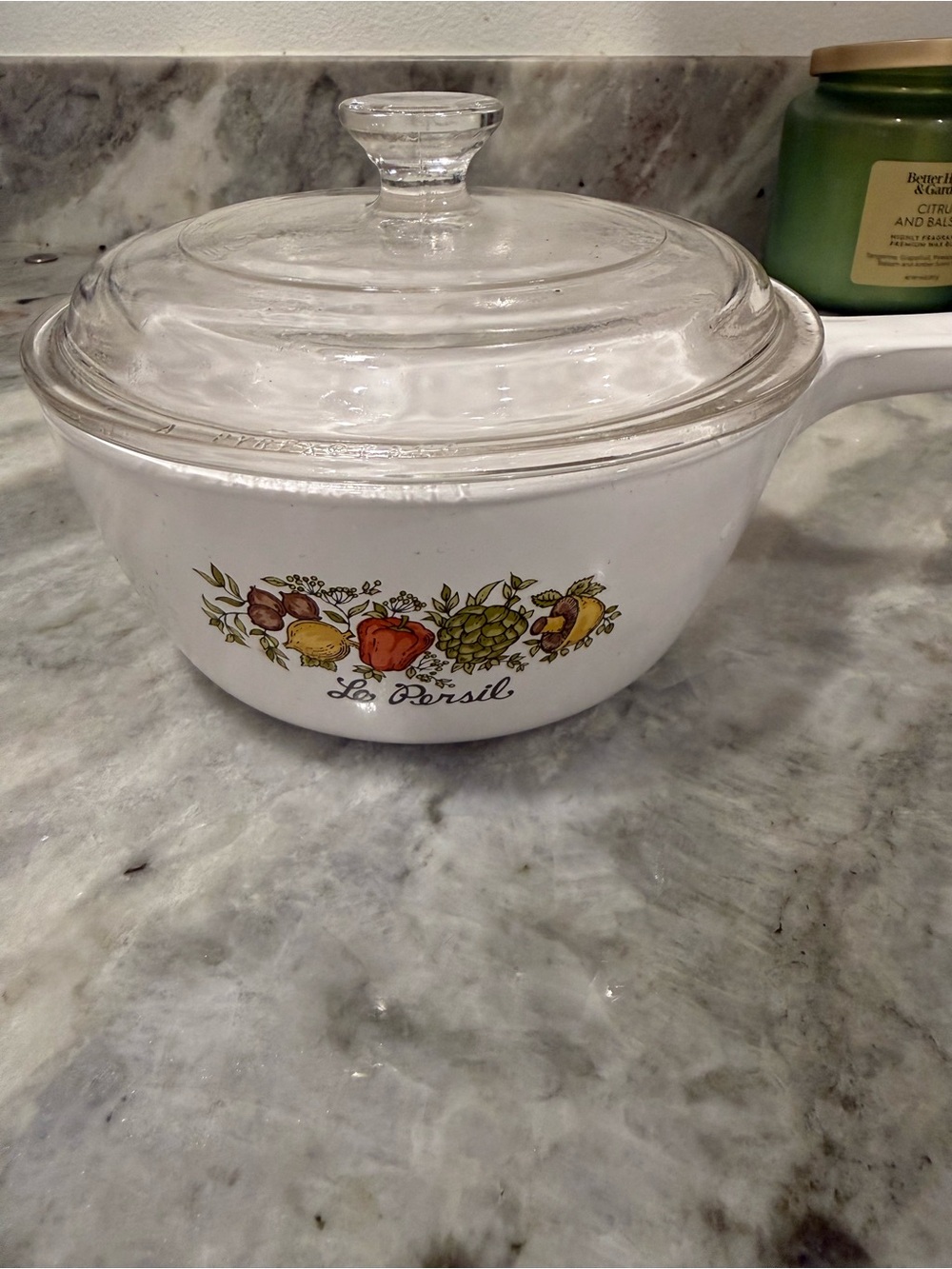 Vintage Corningware White sauce pan
